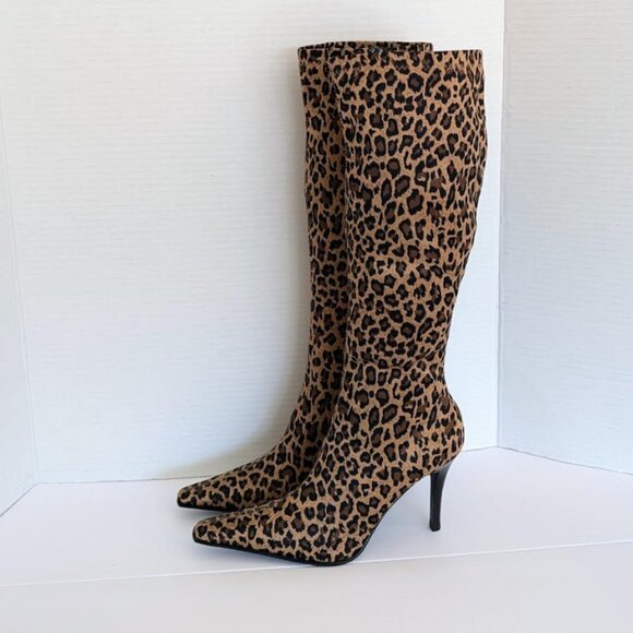 NIB Diba Women's' Leopard Heeled Boots Size 6 - Picture 7 of 7
